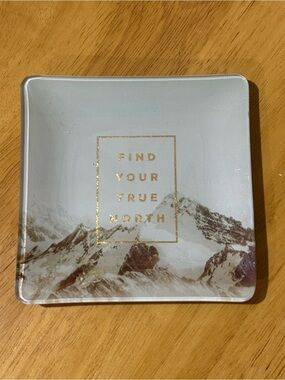 Francesca’s Fringe Studio Find Your True North Glass Trinket Dish.